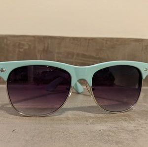 Retro turquoise sunglasses